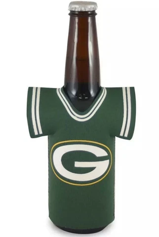 Green Bay Packers Jersey Bottle Coozie [NEW] Kaddy Holder Koozie Drink Cooler Cover