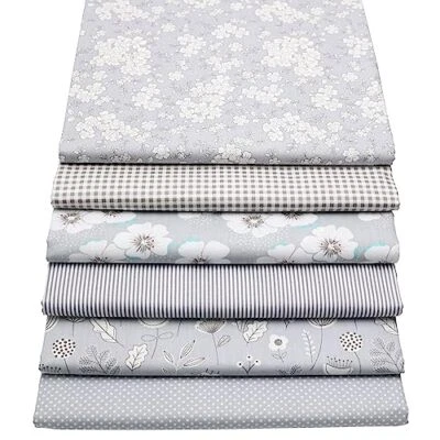 Paquete de tela de acolchado gris de algodón grueso para coser 18"x22" Foto 1 de 4