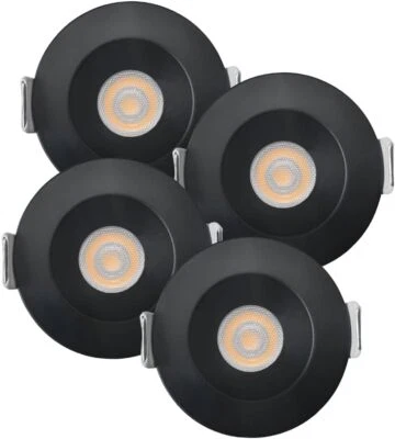 2" LED Round Luminaire, Ceiling Light Fixture, 5 CCT 1055LM, Black, Dimmable 4PK - Image 1 of 4