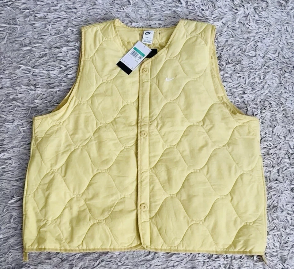 Nike Life Insulated Therma-FIT Military Vest Yellow DX0890-700 Mens Size XL (D9)