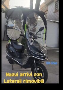 Cappotta antipioggia tettuccio x scooter con laterali rimovibili universali