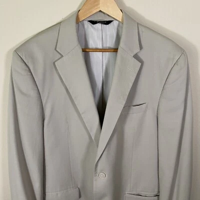 Jos A Bank Mens 42L Beige Cream Tailored Fit Sport Coat 2-Button Wool/Cotton GUC - Image 1 of 4