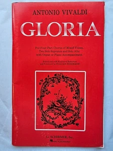 ANTONIO VIVALDI GLORIA - 4 PART CHORUS & PIANO - SCHIRMER - GC - FREEPOST - Picture 1 of 8