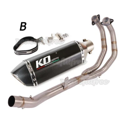 Tubo silenciador de escape deslizable tubo de 51 mm para Honda CB500X CBR500R CB500F 2013-2023 Foto 1 de 4