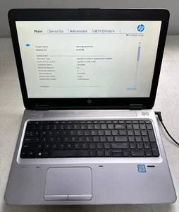 HP ProBook 650 G3 15.6" (i7-7600U @2.80, 8GB RAM, Boot To Bio) NO HD/ADAPTER - Picture 1 of 18