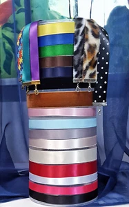 MANY COLORS 5/8" Satin Ribbon Choker Necklace Victorian Steampunk Prom Wedding - Picture 1 of 62