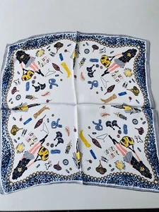 The Autumn Fashion 100% Silk Scarf — Grey Rim - Picture 1 of 2