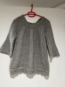 Vittadini Sweater Pullover Cashmere Wool Blend Gray Women Size XS - Picture 1 of 4
