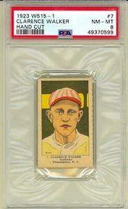 1923 W515-1 Clarence Walker Philadelphia Phillies Hand Cut Strip Card PSA 8 NMMT - Picture 1 of 2