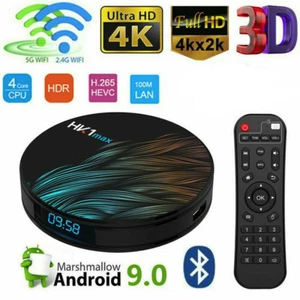 SMART TV BOX ANDROID 9.0 IPTV 4K FULL HD 1080 4GB 64GB ROM DECODER WIFI HK1 MAX - Foto 1 di 11