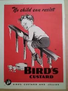 More details for birds custard vintage ad original 1945 print advert