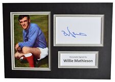 Willie Mathieson Signed Autograph A4 photo display Glasgow Rangers Football COA 
