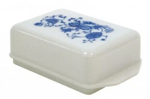 Butterdose ZWIEBELMUSTER Butterglocke Butterschale Butter Dose Schale weiß - Bild 1 von 1