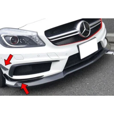 Unpainted Front Bumper Splitter Fin for Mercedes Benz W176 A250 A45 AMG Sport Foto 1 de 4