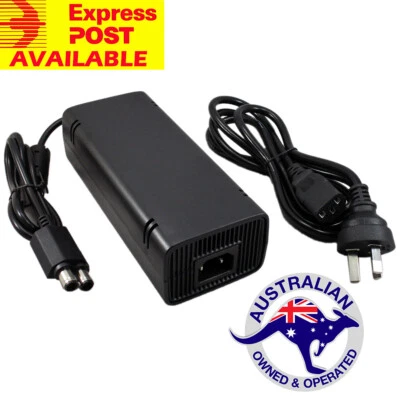 Replacement POWER SUPPLY + CABLE for Microsoft XBOX 360 S 360S AU Plug - Image 1 of 4