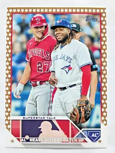 Vladimir Guerrero Jr & Mike Trout 2023 Topps Exclusive Gold ✨ Stars #396 Jays - Picture 1 of 3