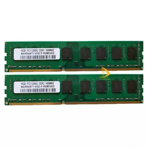 New 2x 16GB 2Rx4 PC3-12800 DDR3 1600 MHz Desktop Memory RAM Only for AMD Kit 32G - Picture 1 of 8