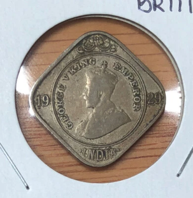1929 BRITISH INDIA 2 (TWO) ANNA  King George V Copper Nickel Coin-KM#516 - Image 1 of 4