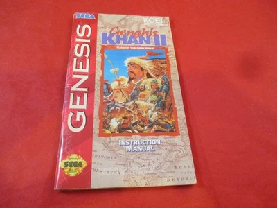 Genghis Khan II Clan of Gray Wolf Sega Genesis Instruction Manual Booklet ONLY - Image 1 of 4
