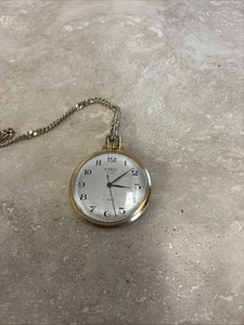 ORIS STAR SWISS GOLD PLATED POCKET WATCH. 17 JEWEL 712 HAND WIND - Picture 1 of 6