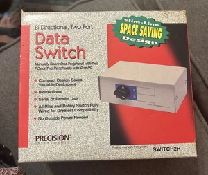 Precision Instruments Bi-Directional Two Port Data Switch Slimline New Switch2H - Picture 1 of 6