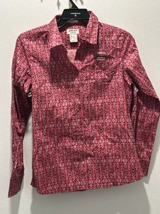 Neu mit Etikett Ariat Kirby tailliertes Stretch-Hemd Southwest magenta pink braun LARGE - Bild 1 von 7