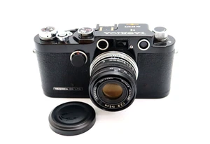 595 YASHICA YE Repainted Black Rangefinder *N MINT* Super rokkor 50/2.8 "RARE" - Picture 1 of 21