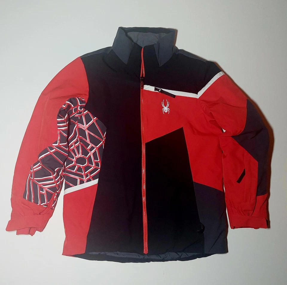 Spyder Challenger Ski Jacket Boys Size 16 Red Black Primaloft - Image 1 of 4