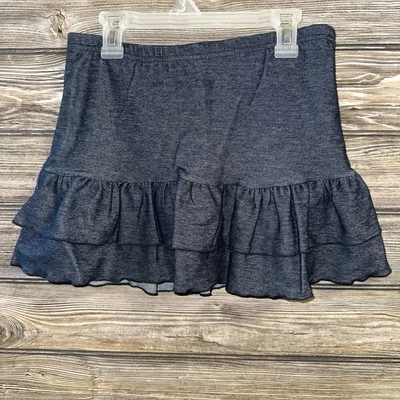 Jumping Beans Niñas 7 Denim Tela Elástica Falda Dos Capas Volantes Skorts Foto 1 de 4