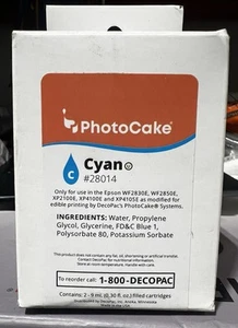 Neu PhotoCake 2 -9ml Cyan Blue Tintenpatronen 28012 für essbare Fotos 09.07.26 - Bild 1 von 2