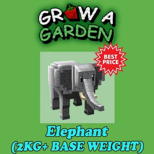 Elephant (2KG+ BASE WEIGHT) - Grow a Garden - Cheap & Fast Delivery - Image 1 of 1