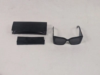 Saint Laurent Blaze Oversize Angular Butterfly Sunglasses SLM119 Black Pre-Owned - Image 1 of 4