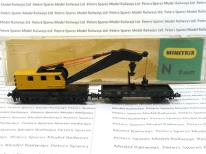 Hornby Minitrix 51-3160-00 USED Rail Mounted Crane And Wagon N Gauge - Foto 1 di 1