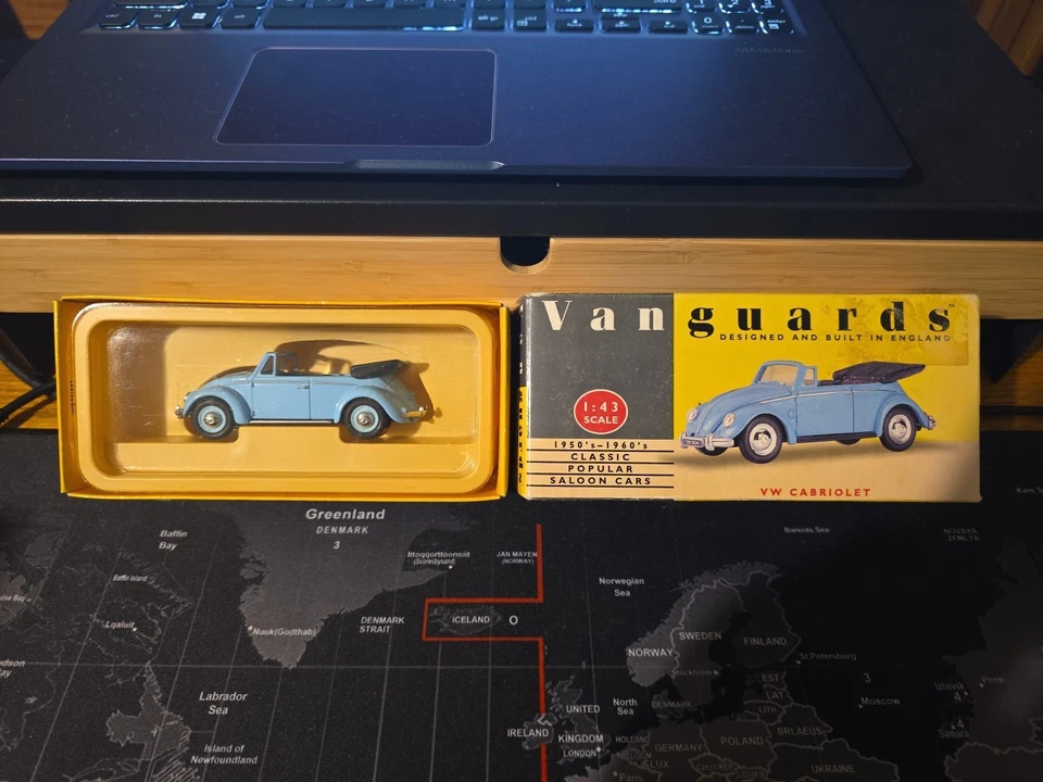 Vanguards VW Cabriolet in Pale Blue Scale 1 43