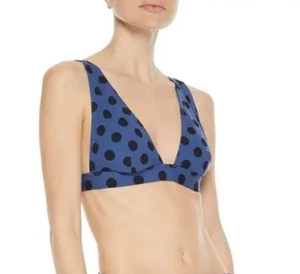Zimmermann Blue Black Polka Dot Bikini Top NWOT Size 3 (US 8-10) - Picture 1 of 8