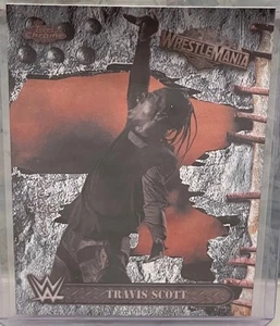 Travis Scott 2025 Topps Chrome WWE Cactus Jack x Wrestlemania #100 Hip-Hop Rap - Picture 1 of 2