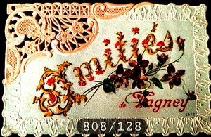 Nr. 808/128 1 alte Postkarte Chromos Canivet Freundschaften VAGNEY 88 geschrieben - Bild 1 von 2