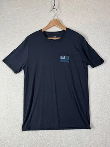 Oakley Men's T-Shirt Large Black Hydrolix Thin Blue Line Flag Valor Graphic - Picture 1 of 7