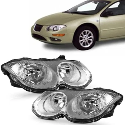 Par de faróis esquerda e direita sem lâmpadas para 1999-2004 Chrysler 300M - Imagem 1 de 4
