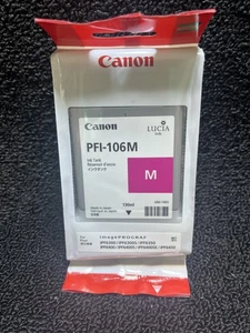 Tanque de tinta magenta Canon PFI-106M genuino Fecha: junio de 2019 - Imagen 1 de 2
