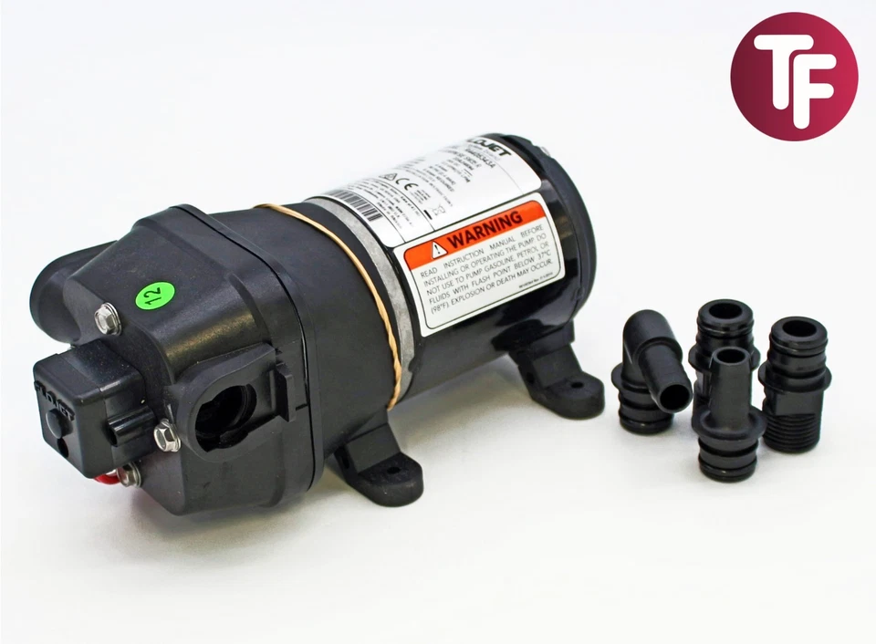 Bomba controlada de presión cuádruple Flojet R4405343A 1/2" con derivación 24v 12,5LPM Foto 1 de 4