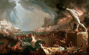 Destruction from the Course of Empire Painting by Thomas Cole Reproduction - Picture 1 of 6
