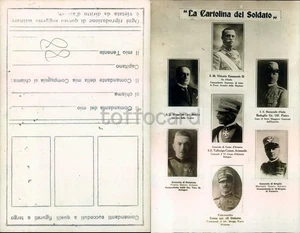 PROPAGANDA WW2-CARTOLINA DEL SOLDATO-MUSSOLINI SAVOIA BADOGLIO-D8-36 - Picture 1 of 1