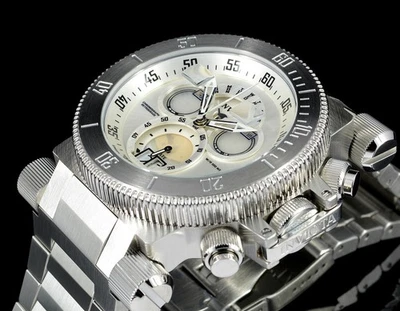 New Invicta Coalition Forces 51mm Swiss Made Quartz Chronograph Silver SS Watch - Image 1 of 4