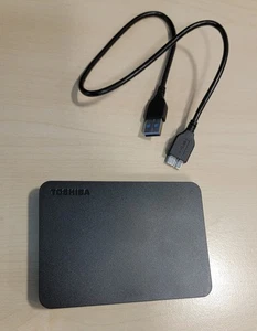 Toshiba 2TB Canvio Basics Portable External Hard Drive USB 3.0, PC MAC 4 hr use - Afbeelding 1 van 3