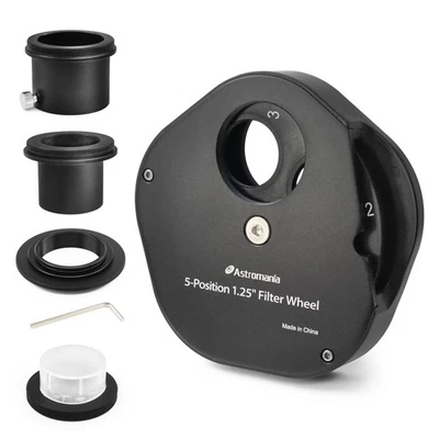Rueda de filtro múltiple de 5 posiciones de 1,25" para telescopio Foto 1 de 4