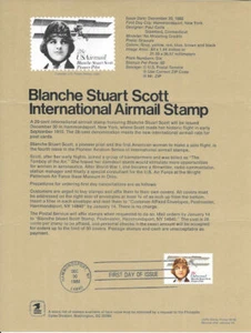 #C99 28c Blanche Stuart Airmail Stamp Poster - Unofficial Souvenir Page Fd HC - Picture 1 of 1