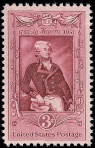 USA 1957 - Gilbert du Motier, Marquis de Lafayette, 200 Anniv. 1757-1957 🤩#1097 - Picture 1 of 1