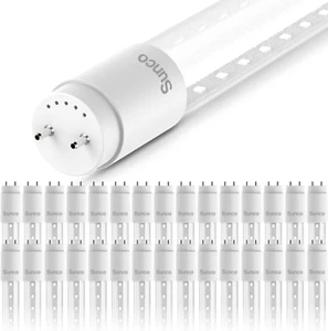 Sunco 30 Pack T8 LED 4FT Tube Light Bulbs Ballast Bypass Fluorescent , 5000K Day - Picture 1 of 7