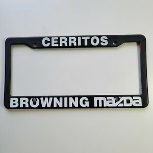 Browning Mazda Cerritos California CA Black Plastic License Plate Frame